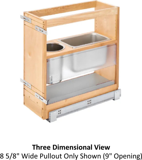 Specsheet Cabinet Pullout Vanity One Door 1